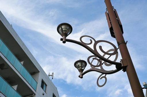 おしゃれな街灯 街灯,空,優美の写真素材