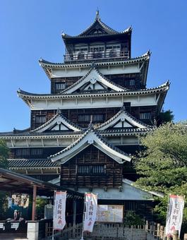 Photo, hiroshima city, hiroshima, japanese castle, 
