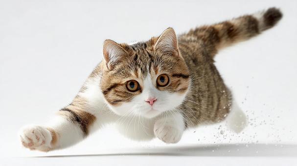 ふわふわの子猫が駆ける ふわふわの子猫が駆けるの写真