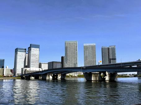 豊洲公園から見た東京の街 2025年春 豊洲公園から見た東京の街 2025年春 シーサイド,五月晴れ,江東区の写真素材