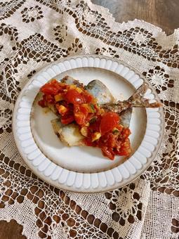 さんまのラタトゥイユ風ソースがけ さんまのラタトゥイユ風ソースがけの写真