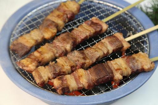 牛串 牛串 牛串,牛ステーキ串,串焼きの写真素材