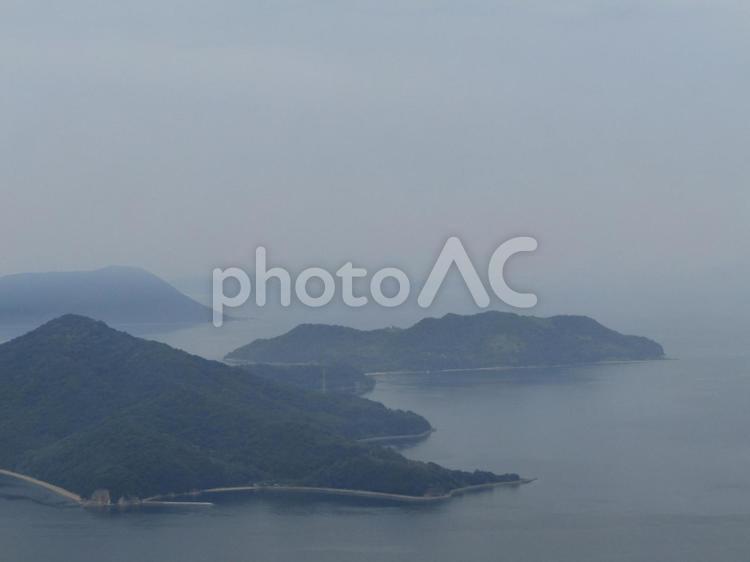 瀬戸内海の島々5 瀬戸内海,海,空の写真素材