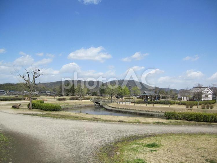 備中高松城　城跡の風景 備中高松城,豊臣秀吉,羽柴秀吉の写真素材