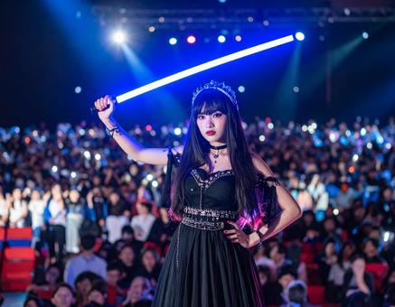 地雷系女子今日は推しに合える大事なライブ 地雷系女子今日は推しに合える大事なライブ 地雷系,推し活,女子の写真素材