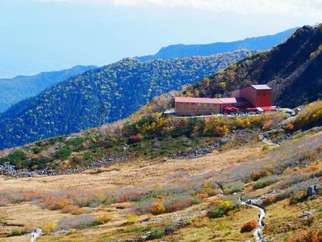 八丁坂から見下ろす秋の千畳敷カール 千畳敷カール,山,秋の写真素材