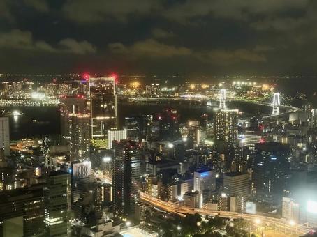 夜景 お台場方面 夜景 お台場方面の写真