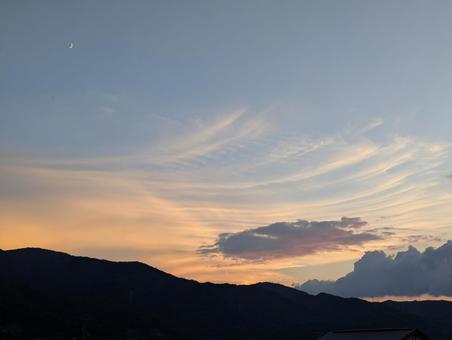 夏の夕焼け 夏の夕焼けの写真