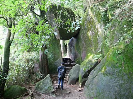 筑波山の登山道 筑波山の登山道の写真