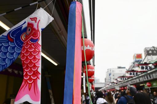 ５月の浅草 ５月の浅草,浅草の街並み,仲見世通りの写真素材