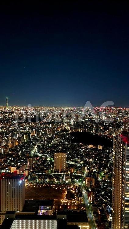 東京の夜の街並み 夜,night,夜景の写真素材