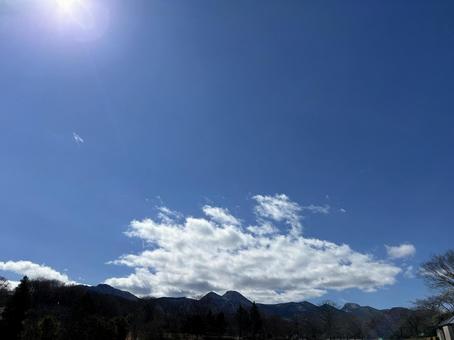 春の晴天の写真