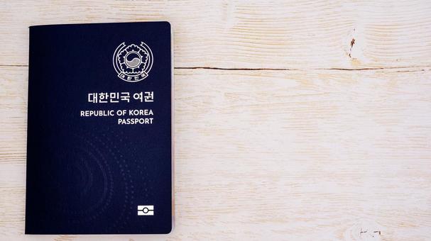 韓国パスポート 韓国パスポート パスポート,旅券,韓国の写真素材