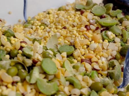 豆ごはんの素 きび 打ち豆 豆ごはんの素,きび,打ち豆の写真素材