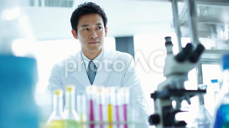 検体を検査する男性の臨床検査技師4 検査,検体,男性の写真素材