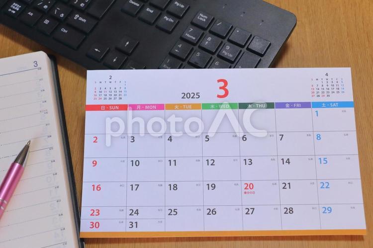 3月のスケジュール 3月,スケジュール,カレンダーの写真素材