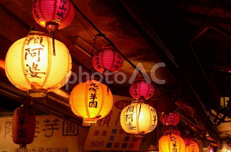 台湾九份の提灯 台湾,九份,提灯の写真素材