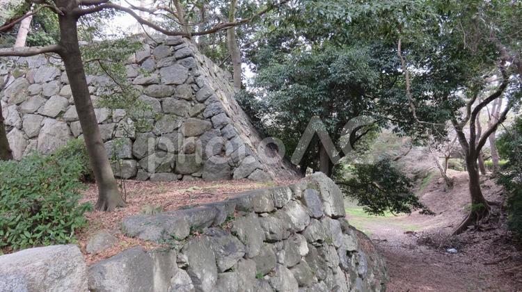 吉田城　南御多門跡脇　本丸堀と石垣 吉田城,豊橋城,今橋城の写真素材