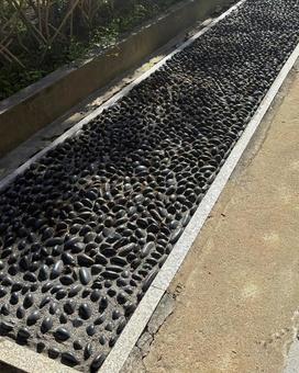 健康歩道の石道 足つぼ,健康歩道,石道の写真素材