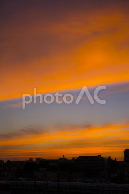 美しい夕焼け 夕焼け,夕日,空の写真素材