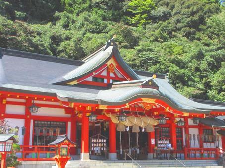 島根県-太鼓谷稲成神社-本殿・拝殿 島根県-太鼓谷稲成神社-本殿・拝殿の写真