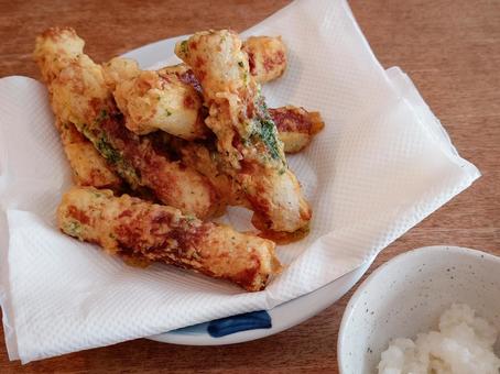 ちくわ磯辺揚げ1 ちくわ磯辺揚げ1 磯辺揚げ,天ぷら,ちくわの写真素材