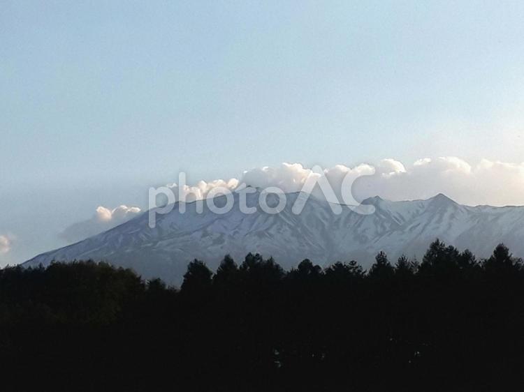 信州から撮影・御嶽山の風景 山,風景,自然の写真素材