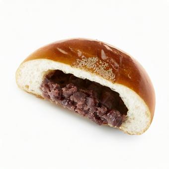 半分のあんぱん 半分のあんぱん あんぱん,粒あん,あんこの写真素材