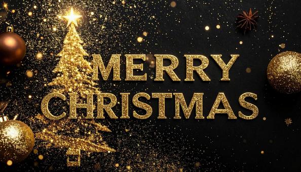 MerryChristmas 文字 金 MerryChristmas 文字 金の写真