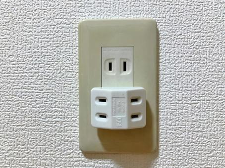 コンセントの増設タップ コンセント,電源タップ,増設タップの写真素材