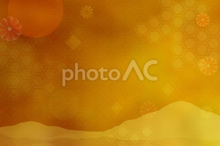 金の和紙に和柄デザイン ゴールド,和柄,和紙の写真素材