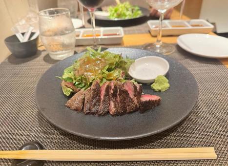 A5黒毛和牛 能登牛イチボステーキ A5黒毛和牛 能登牛イチボステーキ 牛肉,ステーキ,ビーフステーキの写真素材