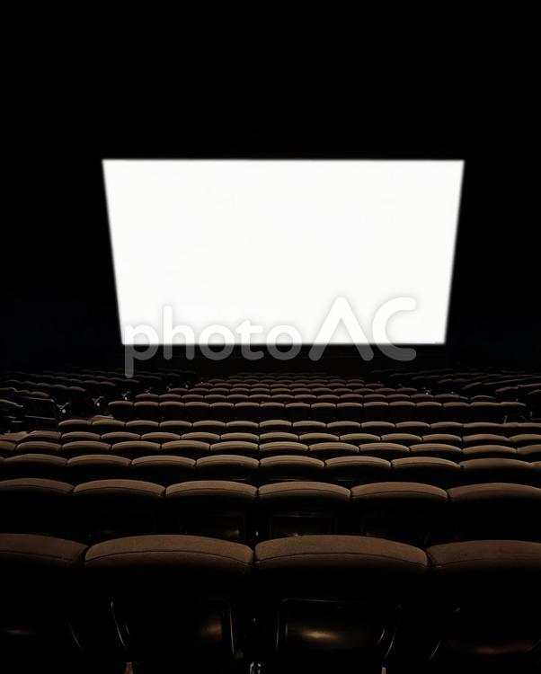開場前・劇場の座席とスクリーン 映画,映画館,客席の写真素材