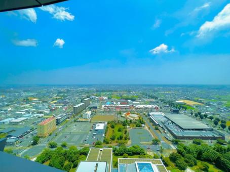 展望室からの景色の写真