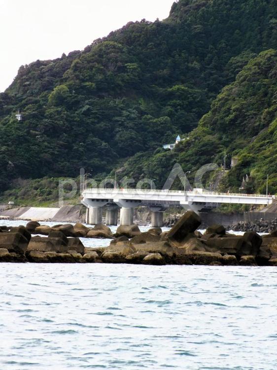石部海上橋と大崩海岸 橋,海上橋,石部海上橋の写真素材
