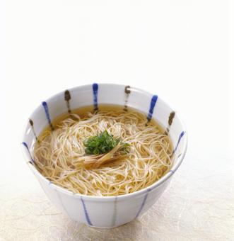 にゅうめん にゅうめん にゅうめん,煮麺,そうめんの写真素材