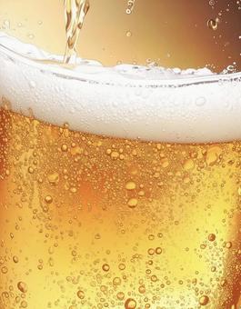 ビール 注がれる シズル感 ビール 注がれる シズル感の写真
