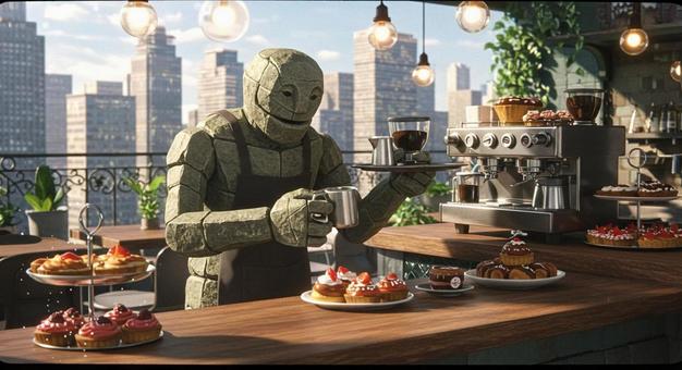 超高層カフェのゴーレム・バリスタ 超高層カフェのゴーレム・バリスタの写真