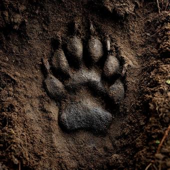 自然の足跡:クマの爪痕 自然の足跡:クマの爪痕の写真