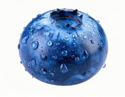 水滴のついた瑞々しいブルーベリー切抜 水滴のついた瑞々しいブルーベリー切抜の写真