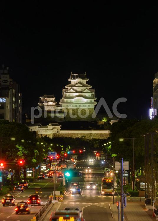 国宝 姫路城と街並み 姫路城,国宝,世界遺産の写真素材