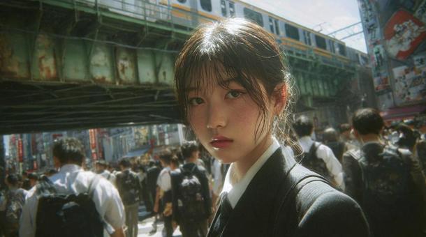 炎天下のビジネスウーマン（都会） 05の写真