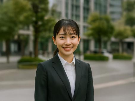 笑顔の新入社員女性 笑顔の新入社員女性の写真