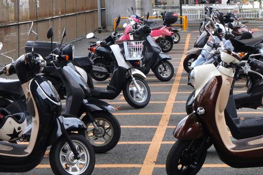 バイク専用駐車場（バイク駐車場）1 バイク駐車場,バイク専用駐車場,バイクの写真素材
