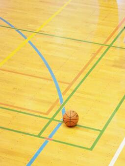 ミニバス　コート ミニバス,バスケットボール,コートの写真素材