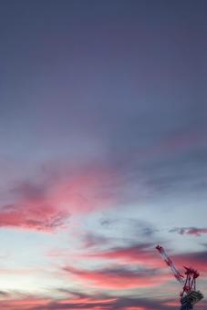 Dusk and high altitude crane, JPG Dusk and high altitude crane, JPG