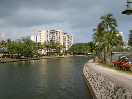 アラワイ運河（ハワイ） アラワイ運河,ハワイ,水辺の写真素材