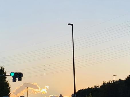 夕方の町風景 夕方の町風景の写真