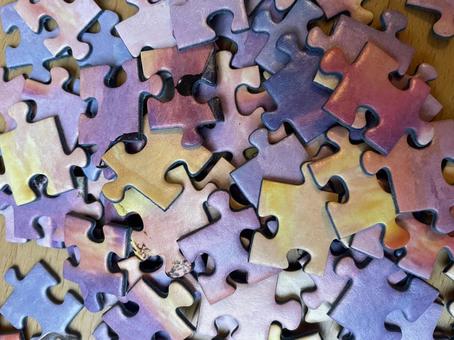 ジグソーパズル④ ジグソーパズル,パズルピース,おもちゃの写真素材