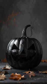 ブラックメタリック ハロウィンかぼちゃ ブラックメタリック ハロウィンかぼちゃの写真